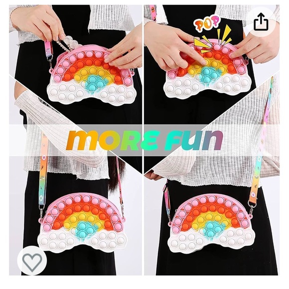 NWT Rainbow 🌈 fidget/pop it purse - Picture 5 of 8